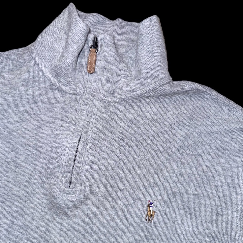 Wrn1X 💥 POLO Ralph Lauren Rib fit 1/2 zip pullover sweater Men’s size small - Picture 6 of 14